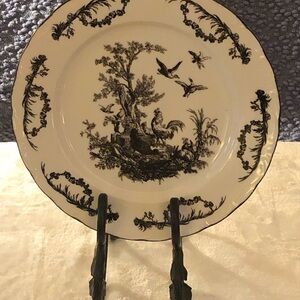 Aux Au Provence Elegant Black and White Dinner Plate - #2